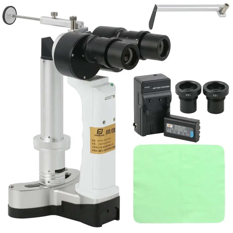 Portable Ophthalmic Handheld Slit Lamp Microscope Pet Ophthalmology Medical Optical LED Slit Lamp Microscope 16X 10X Eyepiece