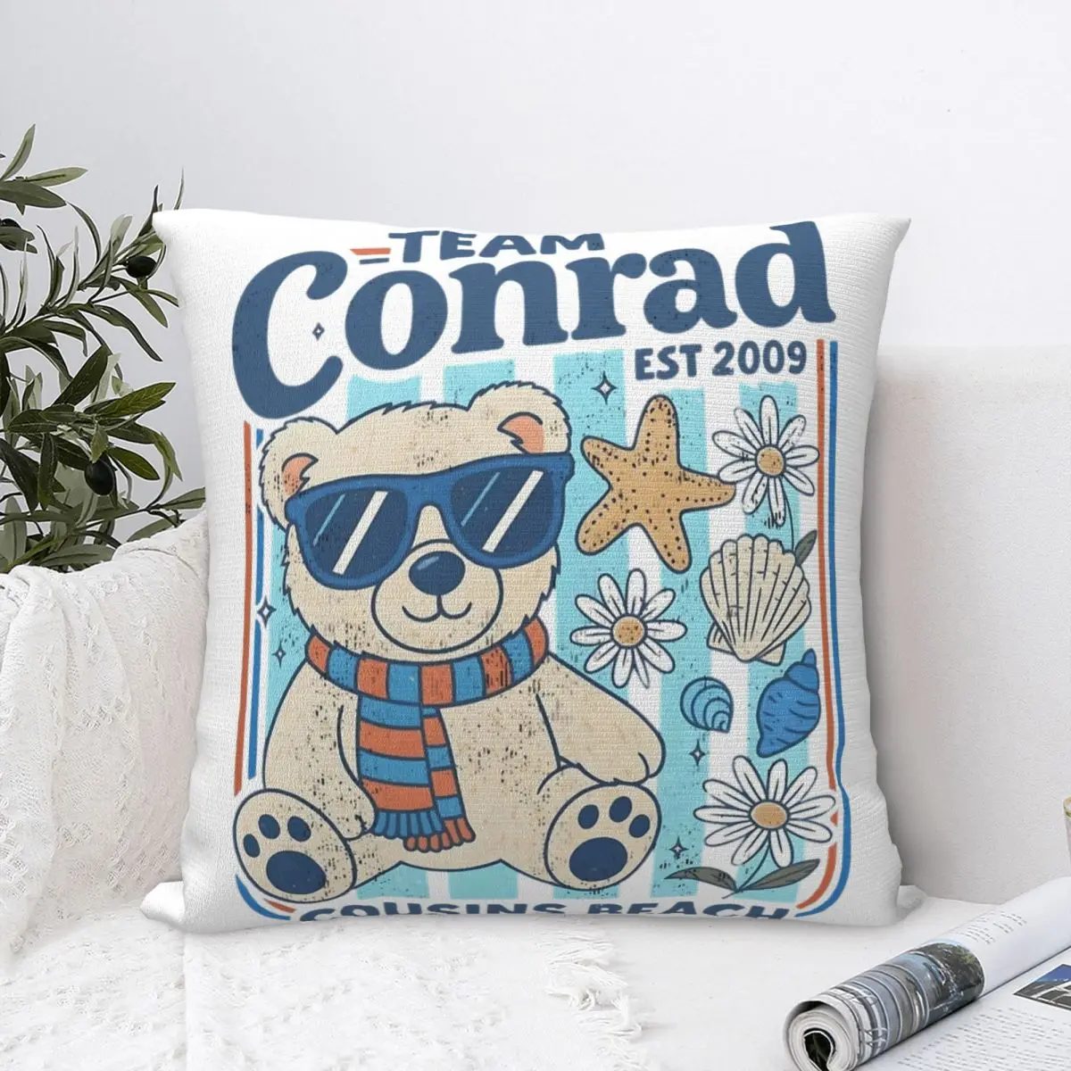 

Team Conrad Cousins Beach The Summer I Turned Pretty Pillow Case Novelty Pillow Graphic Cushion Cover Pillowcases For Home Decor
