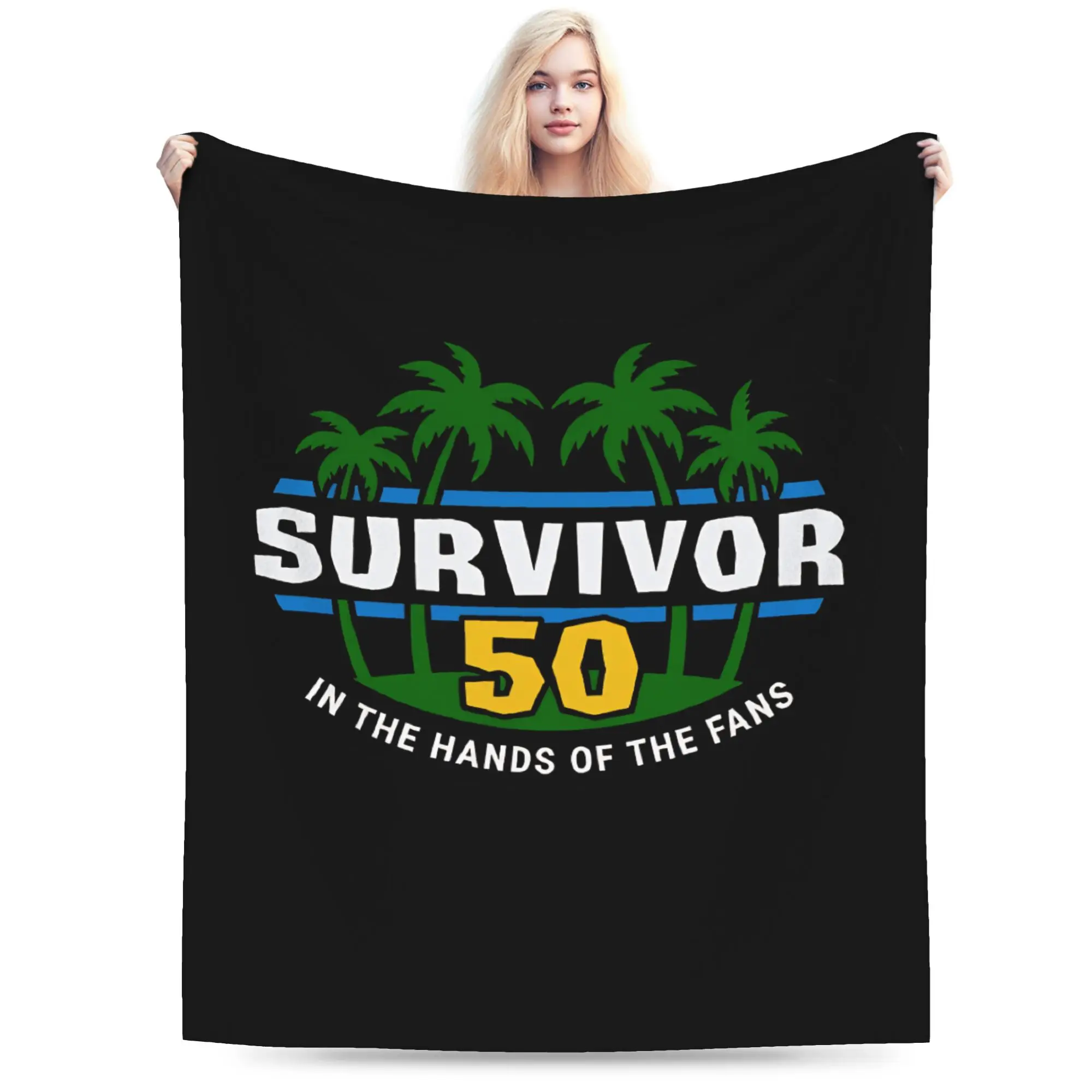 Survivor Season 50  Blankets Winter  Comfortable Throw Blanket For Adults Couch Chair Flannel Bedspread Bed Cover
