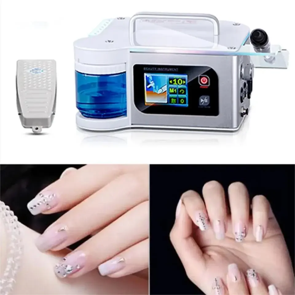 GOMECY elektryczny manicure pedicure wiertarka do paznokci woda pedicure wiertarka spa polerka do paznokci 40000 obr./min urządzenie do pedicure