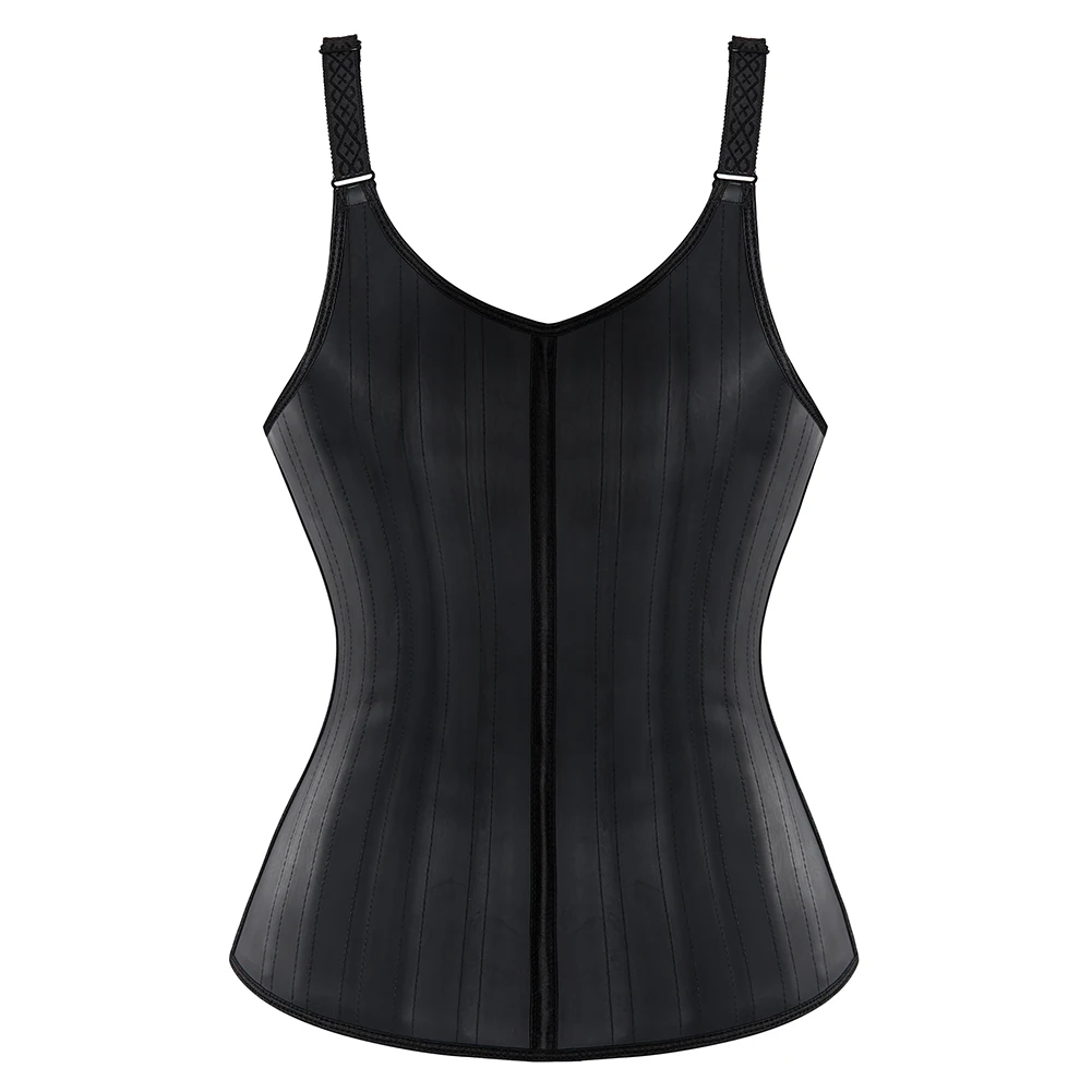 Latex Body Slimming Shapewear Vest Waist Trainer Sweat Sport Shaper Belly Sheath Modeling Straps Steel Boned Posture Shaper Belt