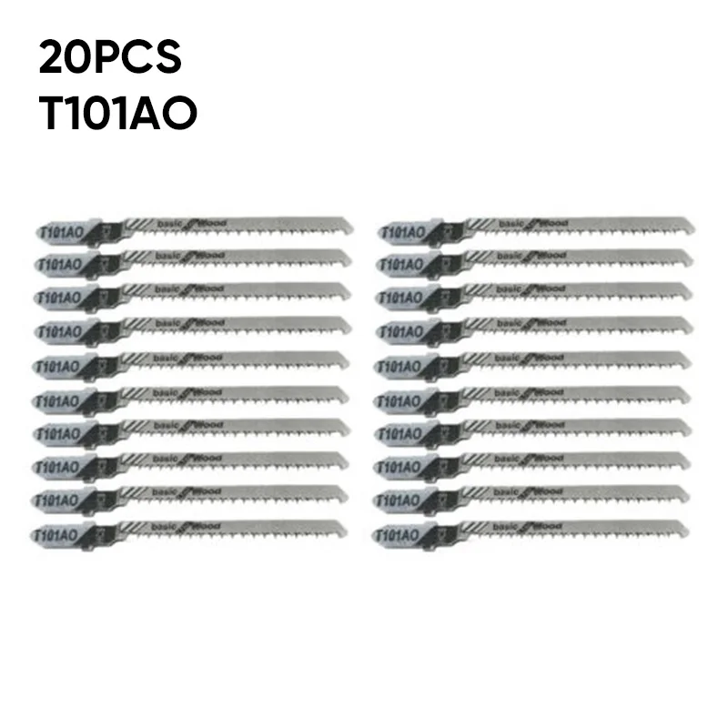 20x T101AO 3" T-Shank Jig Saw Blades Pointed Teeth For Curve Cutting In Plywood Plastics Laminated Particleboard