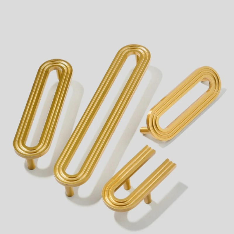 مقبض درج خزانة الملابس مقبض الباب مقابض الأثاث الصلبة نحى النحاس مقبض المدرج تصميم خزانة المطبخ سحب