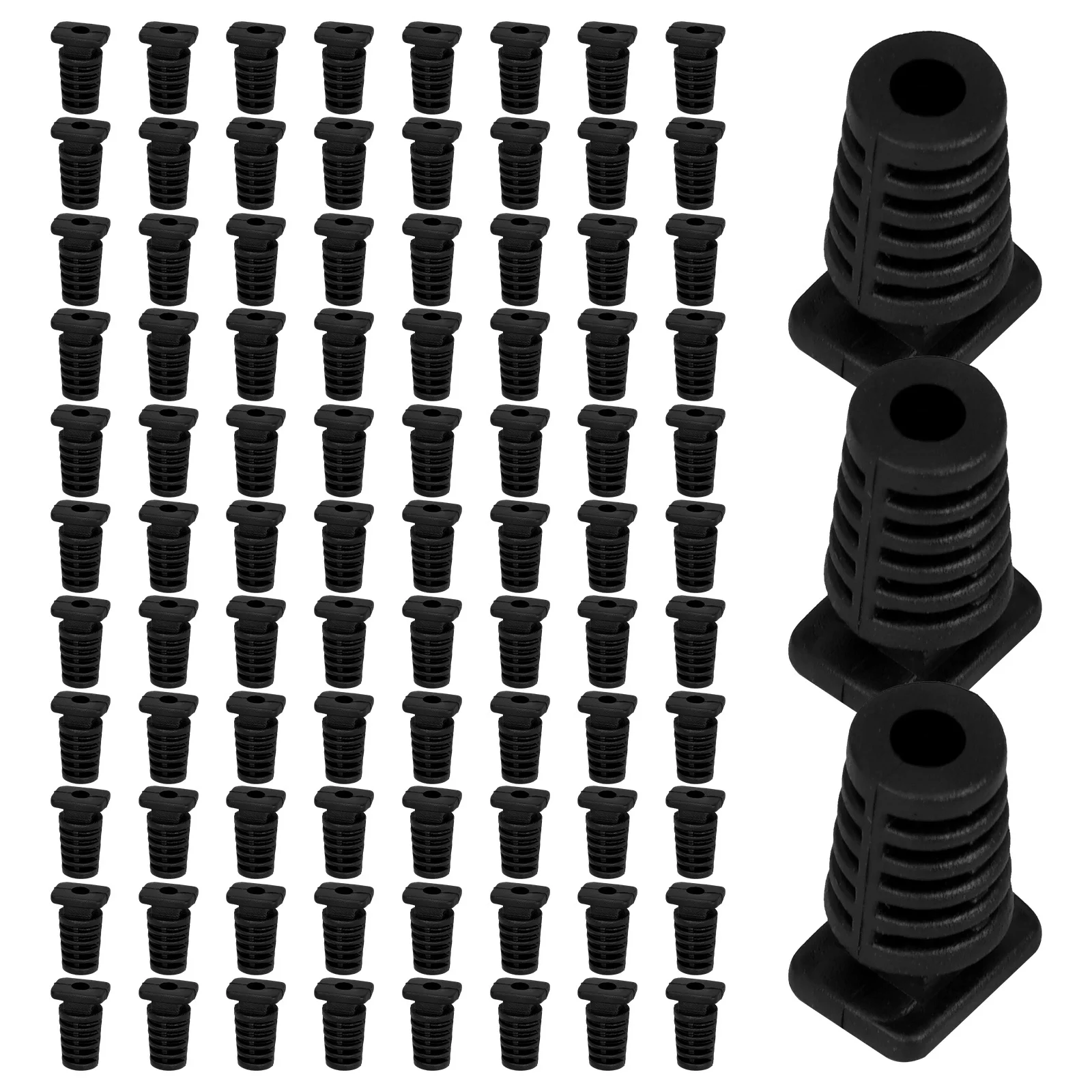 

100Pcs Strain Relief Cord Grip Connectors Cable Protectors Durable ABS Material Easy Installation Cable Glands Spiral