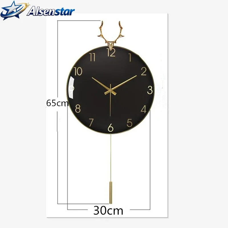 Nordic Luxury Wall Clock for Home, Swing Clock, Minimalist Modern Circular Watch, Art Quartz Hanging Home Watch view 3