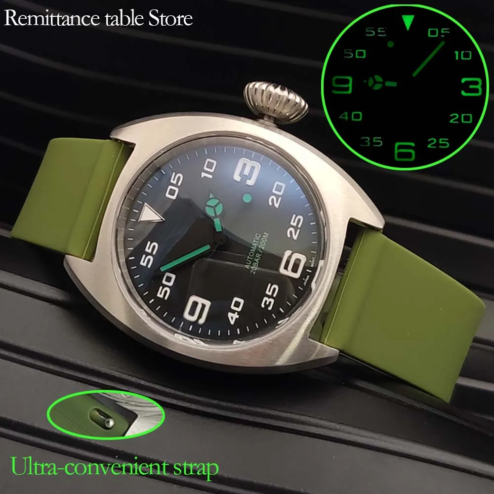 

Мужские повседневные часы 36 мм, светящийся циферблат, сапфировое стекло, корпус из нержавеющей стали, NH35, автоматические механические часы