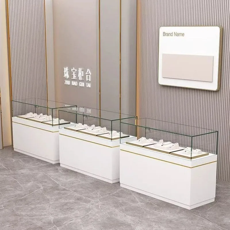 Glass Cabinet Display Cabinet Jewelry Counter Shopping Mall Exhibition Showcase Jewelry Transparent Cabinet Cultural Relics Boot