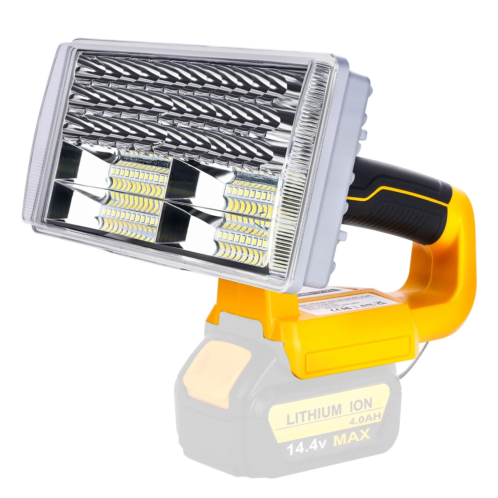 lanterna portatil led para jobsite luz de trabalho holofote para dewalt bateria li ion 20v 40w 4200lm exterior sem bateria 01