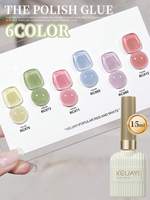 6Pcs 15ML Gel Nail Polish Set, Summer Popular Color Gel Varnish Nail Kit, Soak Off UV/LED Gel Polish, For Home Salon Nail Art Ch