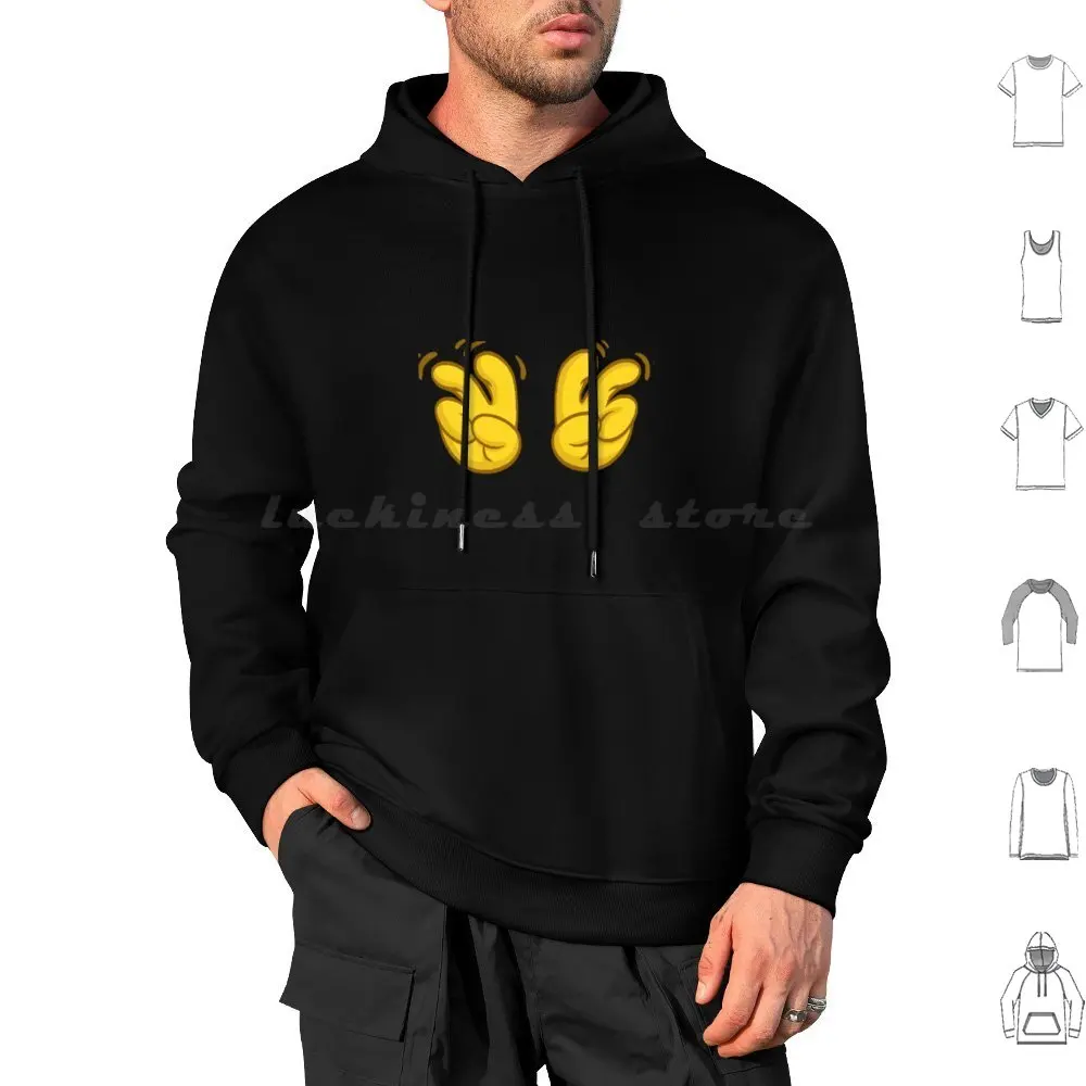 

Quotation Cartoon Yellow Hands Hoodie cotton Long Sleeve Cartoon Comic Comics Fingers Hand Gesture Hands Icon Sign Smile Yellow