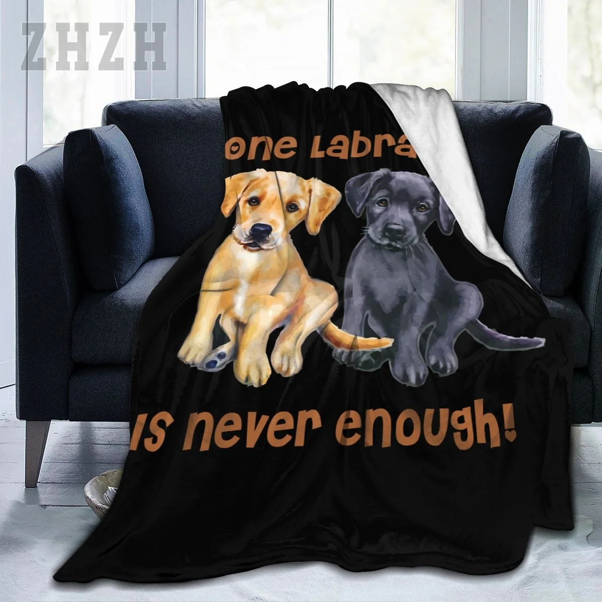Manta Labrador Retriever perro mascota divertida camiseta regalo negro dorado amarillo laboratorio franela multifunción Camping