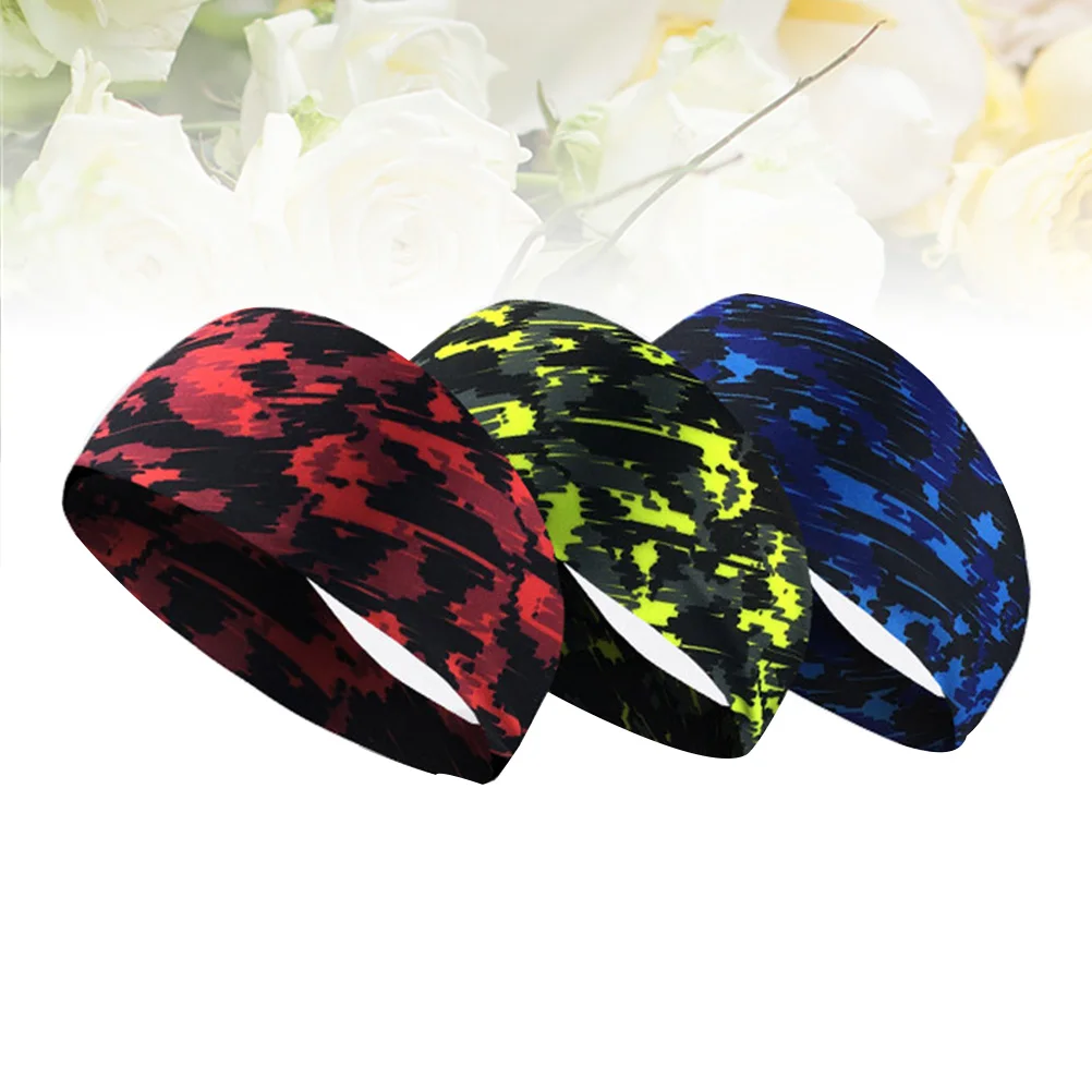 

3pcs Sweat Absorb Headband For Sports Yoga Running Quick Dry Elastic Hair Band Fitness Workout Gym Anti Slip Headwear