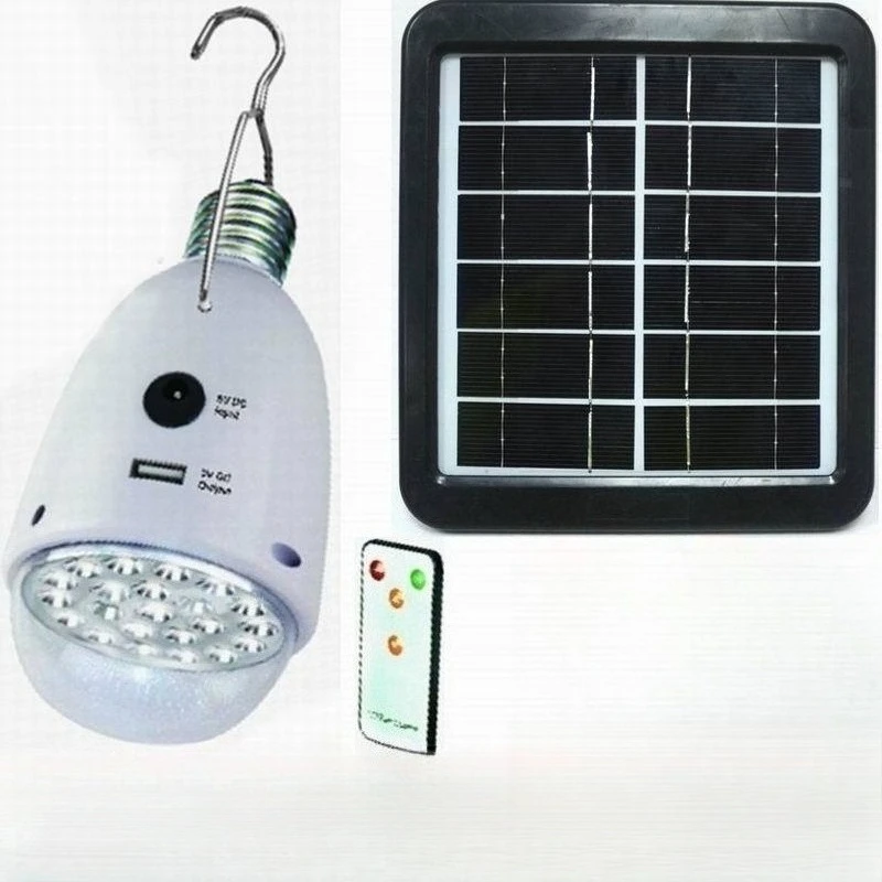 Solar remote control emergency bulb light, outdoor LED rechargeable camping light, high-brightness energy-saving light bulb