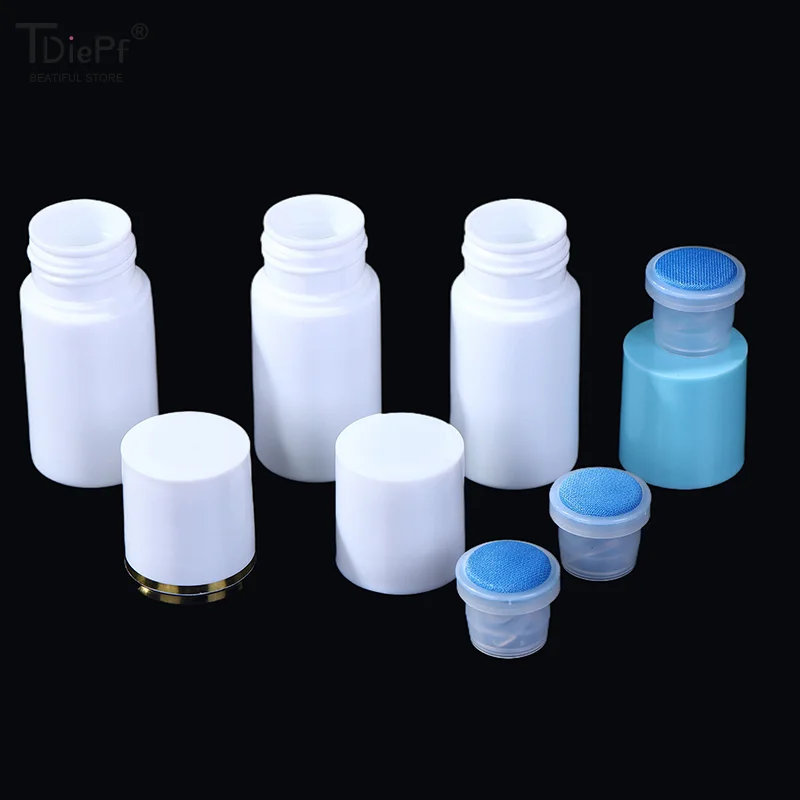 20ML Riutilizzabile Testa di Spugna Applicatore Bottiglie di Medicina Vuote di Plastica Per La Crescita Dei Capelli Antiprurito Daub Riempimento Linimento Liquido