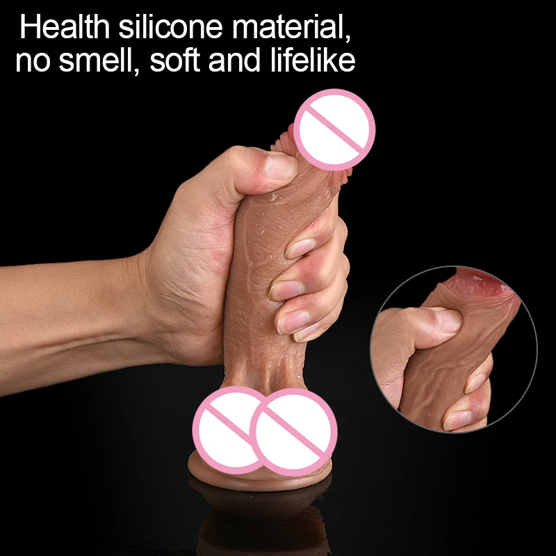 7/8 Inch Huge Realistic Dildo Toys for Adults 18 Silicone Penis Dong with Suction Cup for Women Masturbation Lesbain Anal Sex