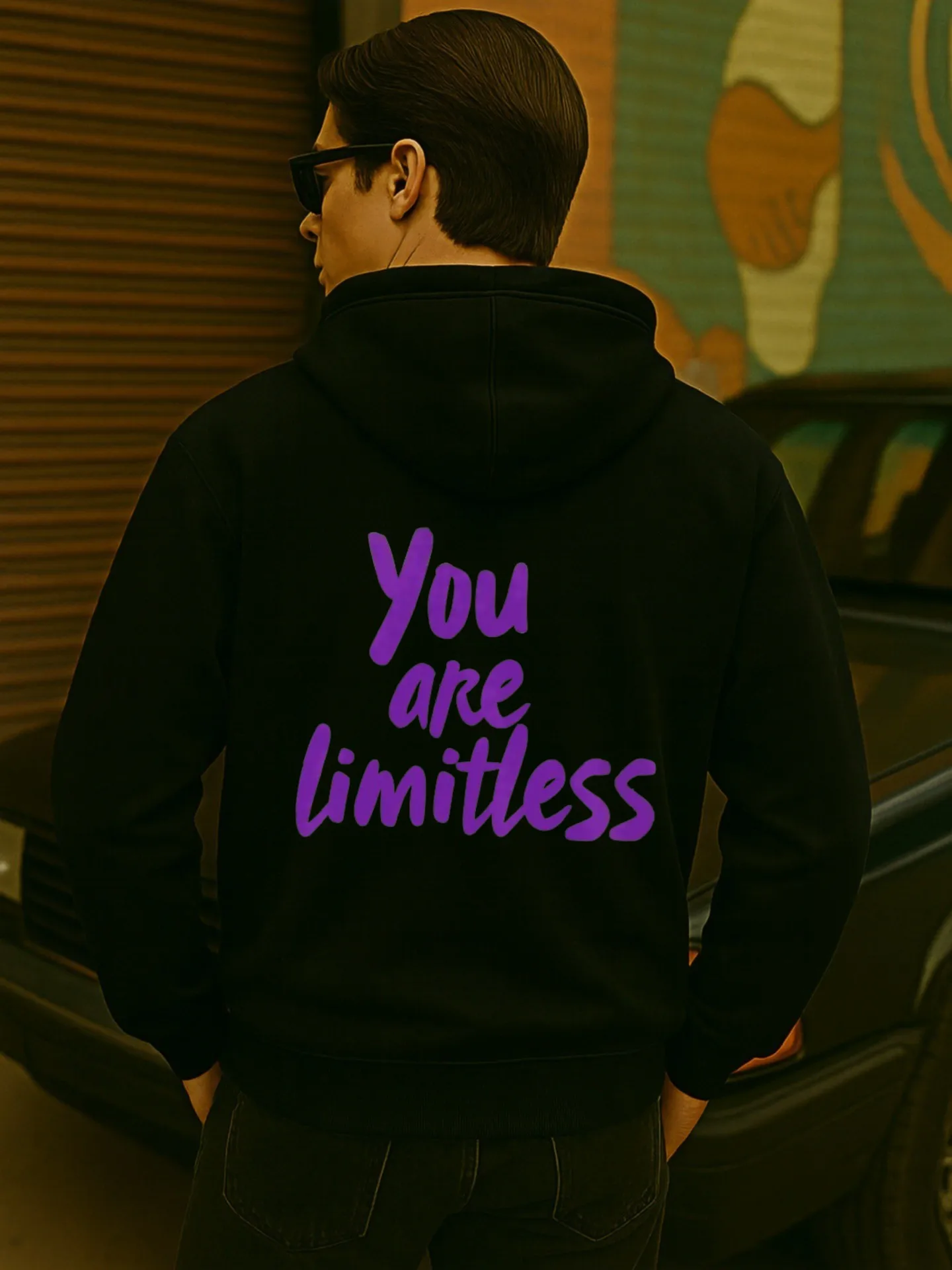 هوديي جرافيك للرجال، نمط كاجوال مع طباعة حروف، قماش ناعم، للارتداء اليومي، للشباب