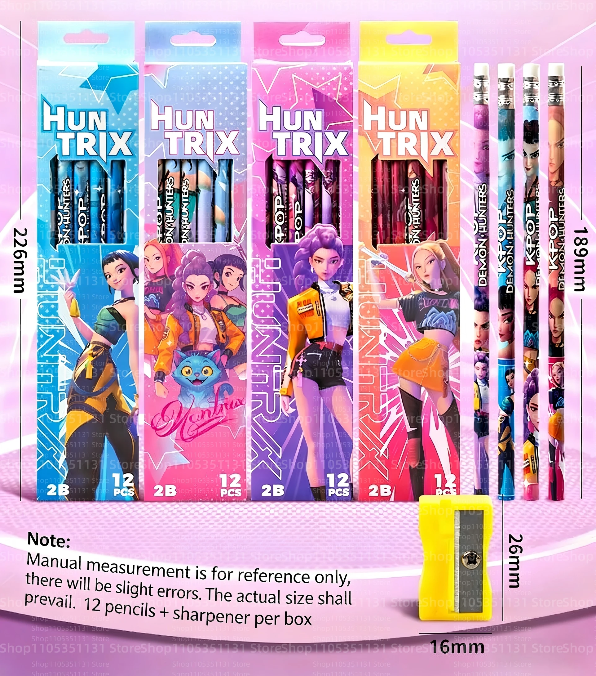 Anime-Mädchen Lumi Mila Zoi Hexenjäger-Bleistifte 2B HB Farbstifte Niedliches Cartoon-Schüler-Schreibwarenset für Tägliches Lernen Geschenke – Detail 8