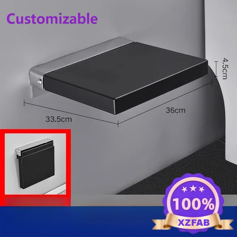 Factory Direct 2026 Safety Bathroom Folding Stool Apartment For The Elderly Shower Bench Bathing Chair Wall Bench Aluminum Base