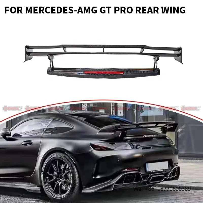 

Best Selling Carbon Fiber Upgrade to PRO Style Car Auto Parts Racing Wing Rear Spoiler for Mercedes Benz AMG GT