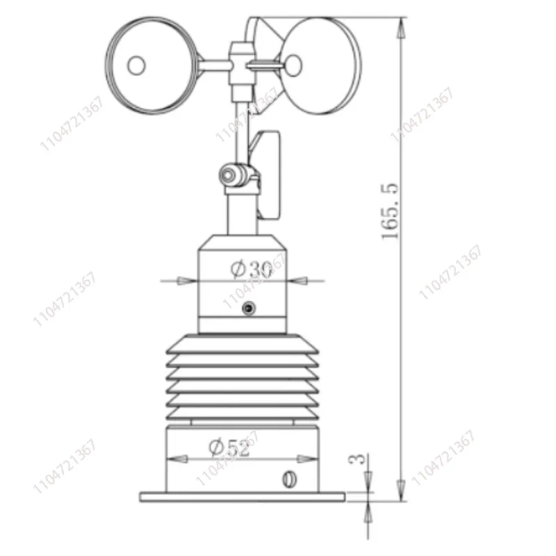 for  XS-FS02 Temperature and Humidity Atmospheric PressureSpeed Sensor Wind Transducer Miniature  1pcs