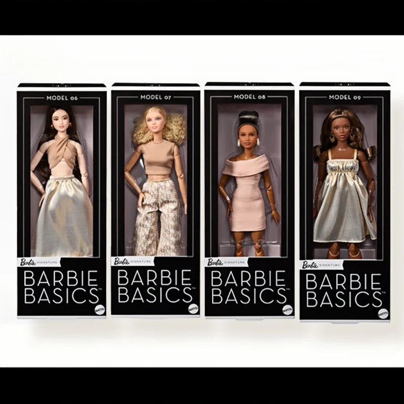 2026 New Arrival Genuine Barbie Basic Elegance Collection with Gold Accents for Adult Collector desktop Decoration Surprise Gift