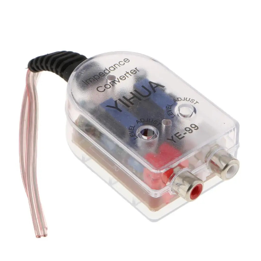 New Premium Hi-low Line Out Converter Speaker To Rca Adjustable Signal Adapter Easy To Installtion