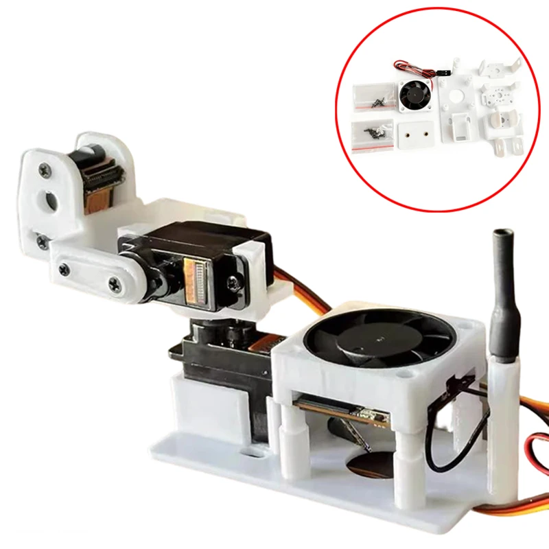 

1 комплект двухосного карданного кронштейна с комплектом охлаждающего вентилятора, быстросъемное крепление для 3D-печати, модифицированный аксессуар для воздушного блока DJI O4
