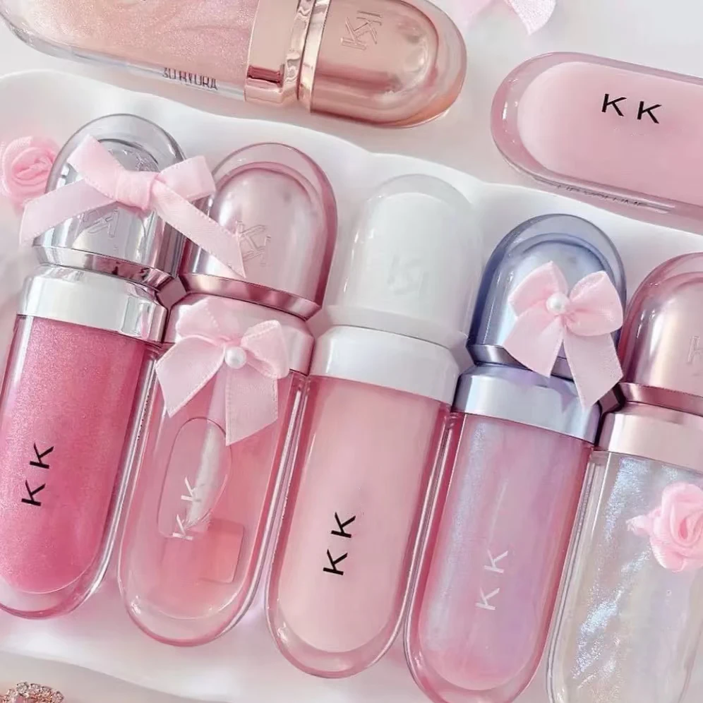 3D Hydra Lipgloss 2025, transparenter Lipgloss, Spiegel-Lippenstift, feuchtigkeitsspendend, glänzend, volle Lippen, verblasst nicht, Milchteebohnenpaste, Farbe