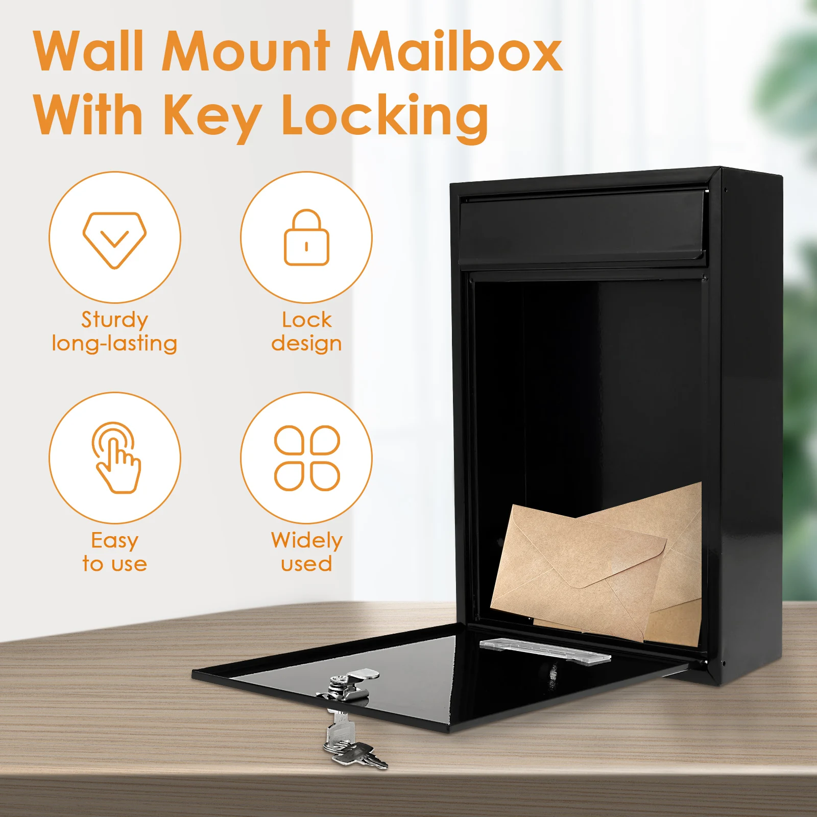 กล่องจดหมายติดผนังโลหะ กล่องจด - Home Security Key Box บทวิจารณ์และราคา