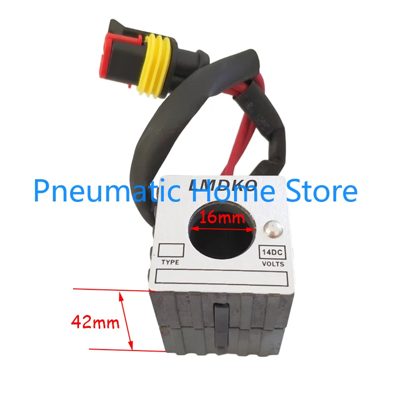 LMDKO JCM 906 908 913 Sany Excavator Solenoid Valve Coil Pilot Safety Lock VAUDE 60/65/75 Inner Diameter 16mm Height 42mm