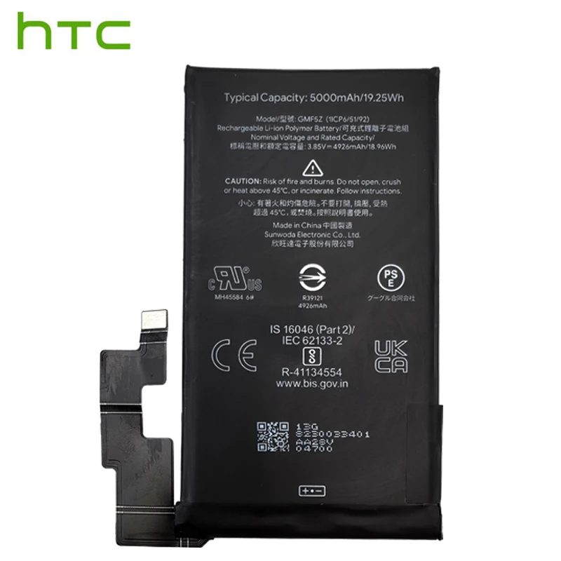 100% Origina GMF5Z 5000mAh For HTC Pixel7 Pro Mobile Phone Replacement Battery For Google Pixel 7 Pro Batteries Fast Shipping