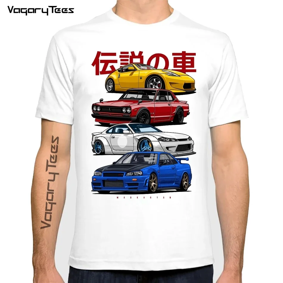 New Fashion Men T-Shirts JDM Mix Sports 800 AE86 Cressida and Levin TE27 Print T-Shirt Boy Casual Tops Funny White Short Sleeve