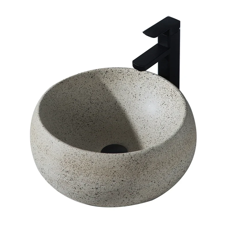 

Matte single basin bathroom home balcony personality creative ceramic washbasin