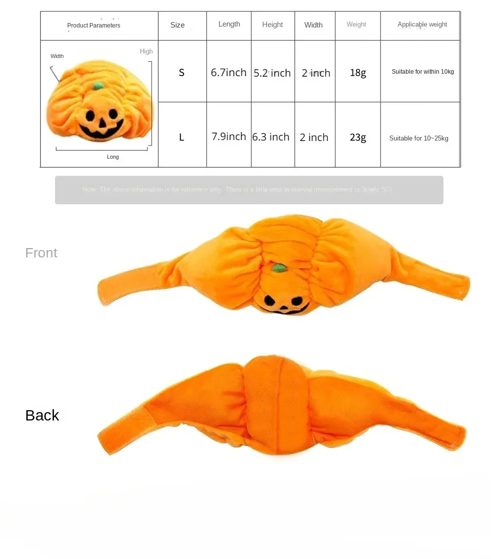 Haustier-Halloween-Kürbis-Hut, Lustiger Großformatiger Haustier-Kopfschmuck, Niedliche Verkleidung für Katzen und Hunde, Karneval-Themenparty, Haustier-Party-Zubehör – Detail 1