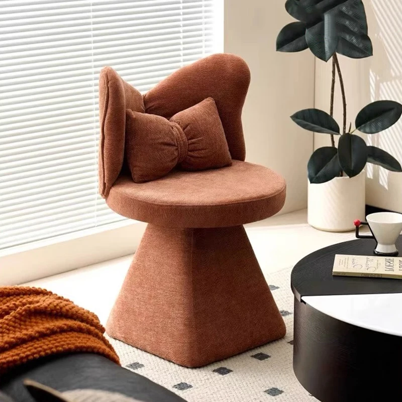 

Velvet Living Room Chair,Rotating Makeup Stool,Luxury Leisure Chair,Nordic Backrest Chair,Creative Dining Stool,Modern Furniture