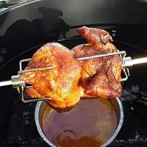 Description Picture 5 of itemMulti-purpose Rotisserie and Pizza Combo Kit for Weber 22-Inch Kettle Charcoal Grills - Include Pizza Peel and Pizza Stone