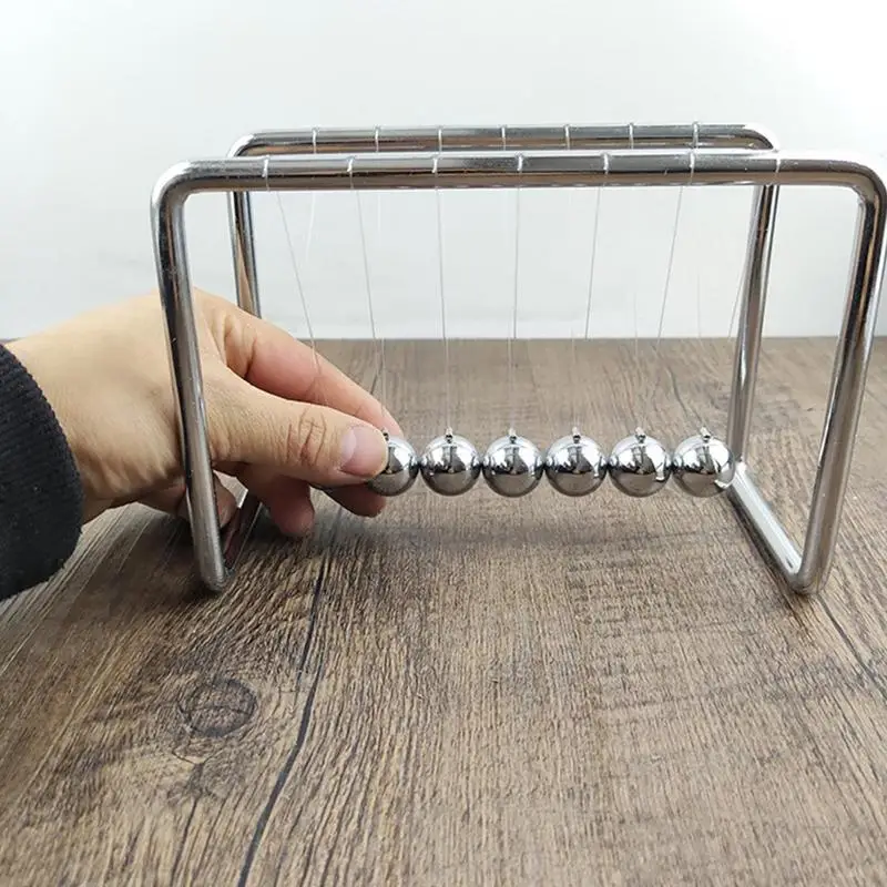 

Newton Cradle Pendulum Balance Stainless Steel Balls Physics Learning Pendulum Balls Accessories for Desk Office Decoration