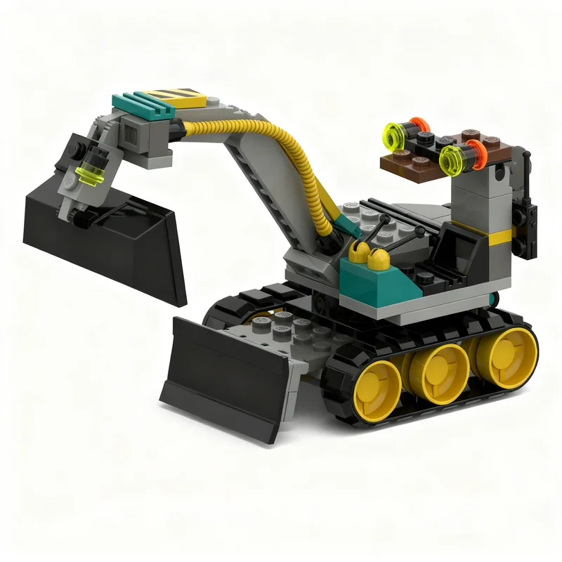 148pcs MOC Rock Raiders - MINI Excavator Model Building Blocks Construction Christmas Gifts Toy 3D Creative Birthday Assemble