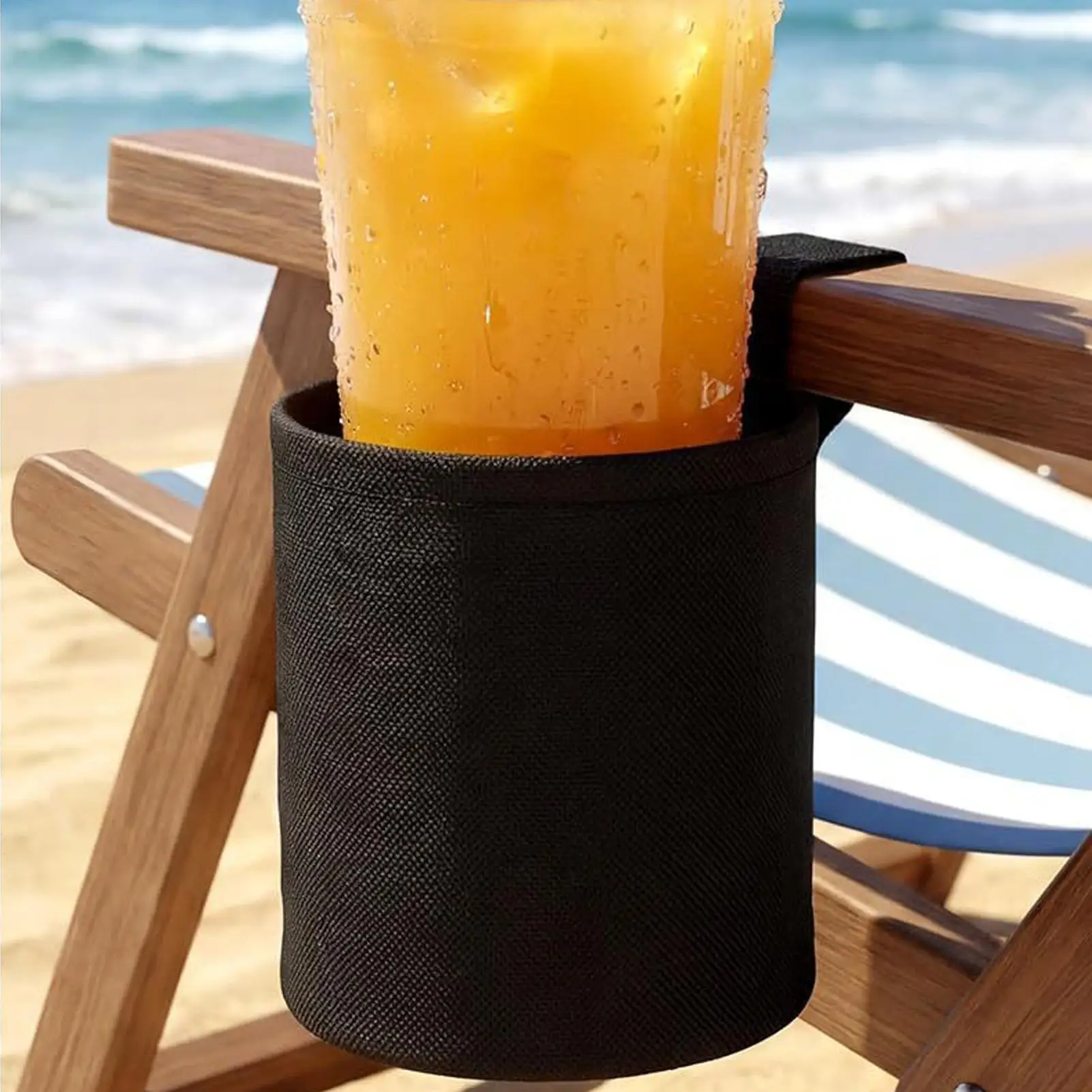 Beach Chair Cup Holder 600d Oxford Cloth Drink Organizer Lawn Chair Cup Holder for Lawn Fishing Patio Outdoor Water Bottle Pool