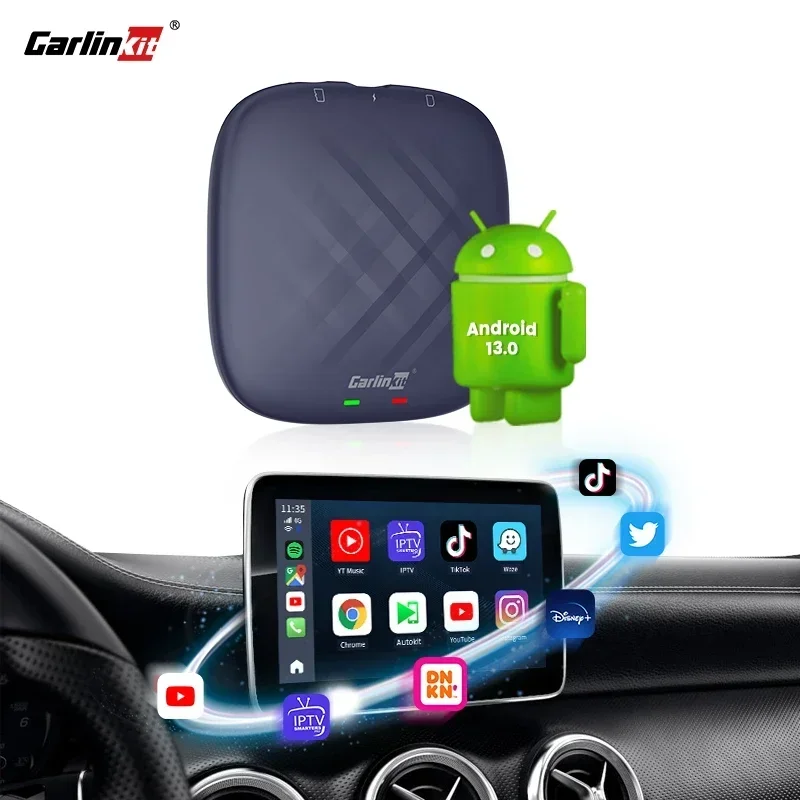 

Carlinkit Car Portable Android 13 System Car Play Box Wireless Android Auto Carplay MINI Ai Box 128gb