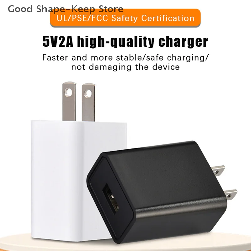 1 قطعة محول الولايات المتحدة 5 فولت 2A شحن سريع UL التوصيل واحد USB ميناء الهاتف شحن الجدار شاحن السفر في الولايات المتحدة الأمريكية اليابان تايلاند كندا كولومبيا