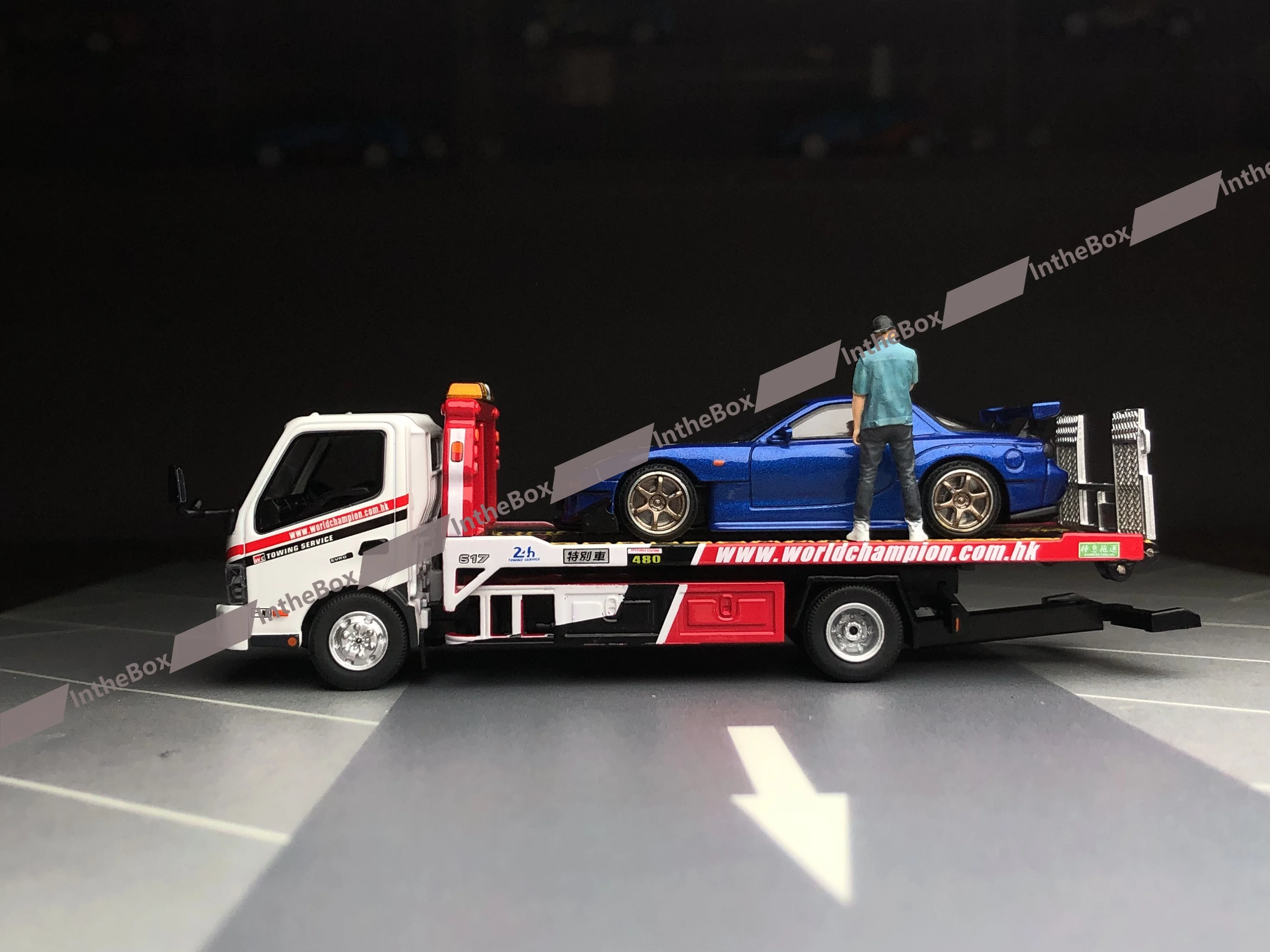 TINY Hino 300 Loaded Car Carrier Car Flatbed 1/64  Diecast Truck Collection Limited Edition Hobby Toys