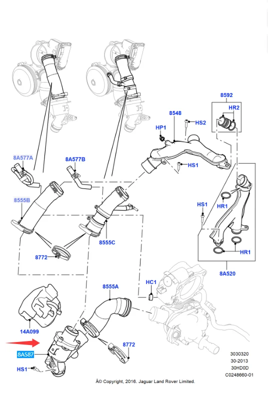LR035124 LR010799 LR032135 Engine Cooler Thermostat Housing Assembly for LAND ROVER Discovery 4 Range Rover Sport 2010-2023