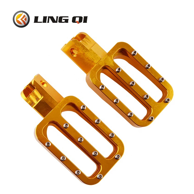 CNC Foot Pegs Pedals Aluminum Alloy Pedals Anti-Skid Nail Foot Rests, Universal General Type Of Dirt Pit Motorcycle