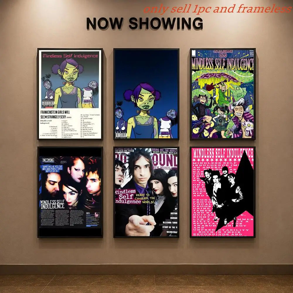 Electronic Rock M-Mindless Self Indulgence Poster Painting Prints Wall Art Picture Film Room Home Bar Cafe Decor Mural