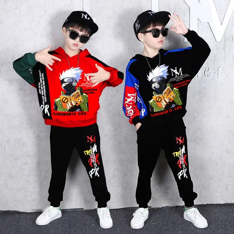 

2024 New Hooded Kids Clothing Sets for Boys Spring Autumn Baby Long Sleeve Casual Tracksuit School Children Sports Suits 4-13Y