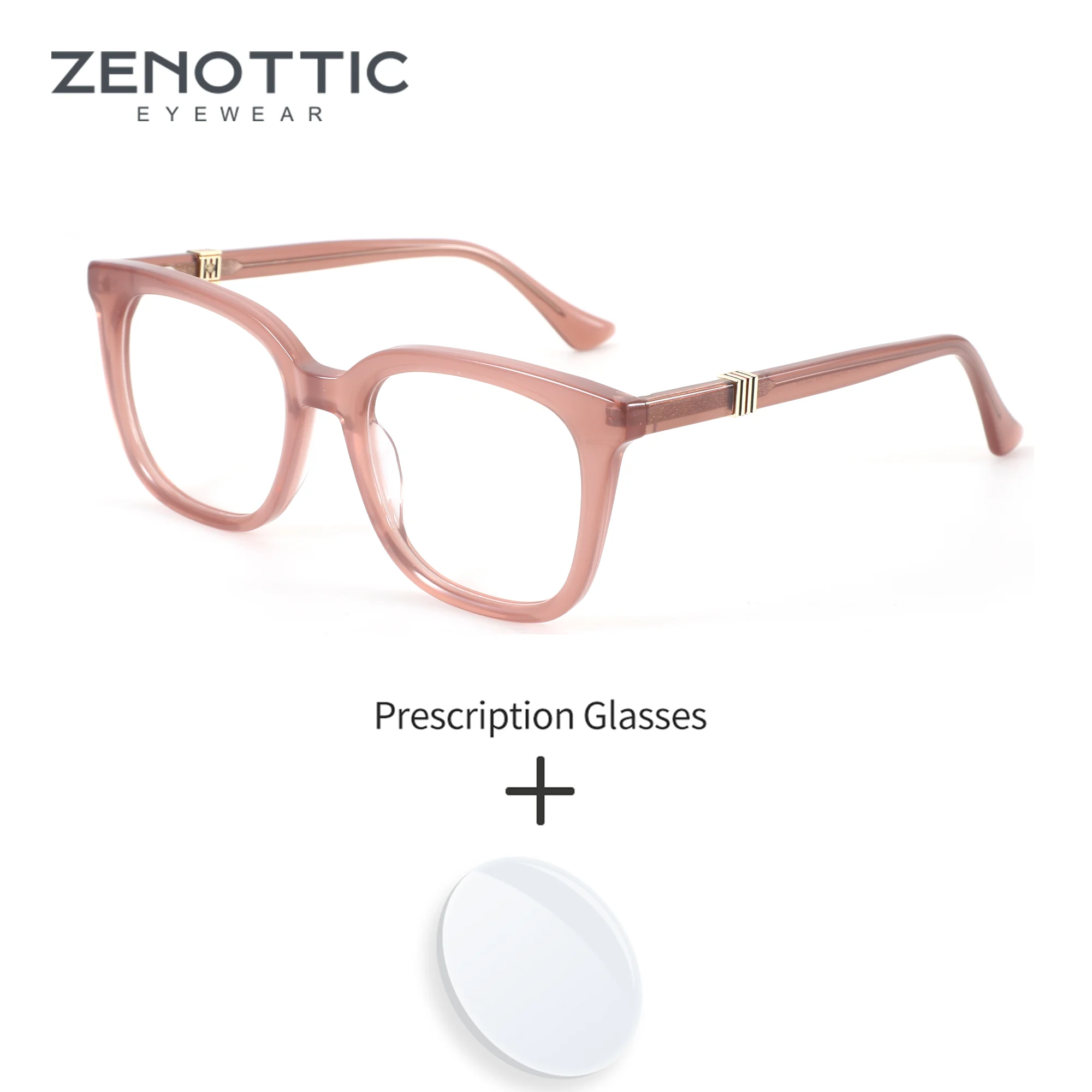 

ZENOTTIC M Size Fashion Acetate Butterfly Prescription Glasses For Women Myopia Optical Eyeglasses Progressive Eyewear