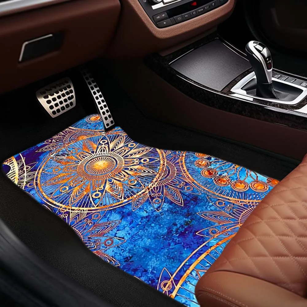 1pc/2pcs/4pcs Multi-purpose Car Mandala Posimia Pattern, Abstract Geometric Optical Classic Pattern Luxury Decorative Thick Mach