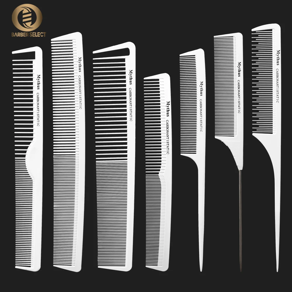 

Парикмахерская расческа Mythus, Профессиональный парикмахерский Стайлинг, набор для ухода за волосами, инструмент для укладки, набор из углеродного волокна