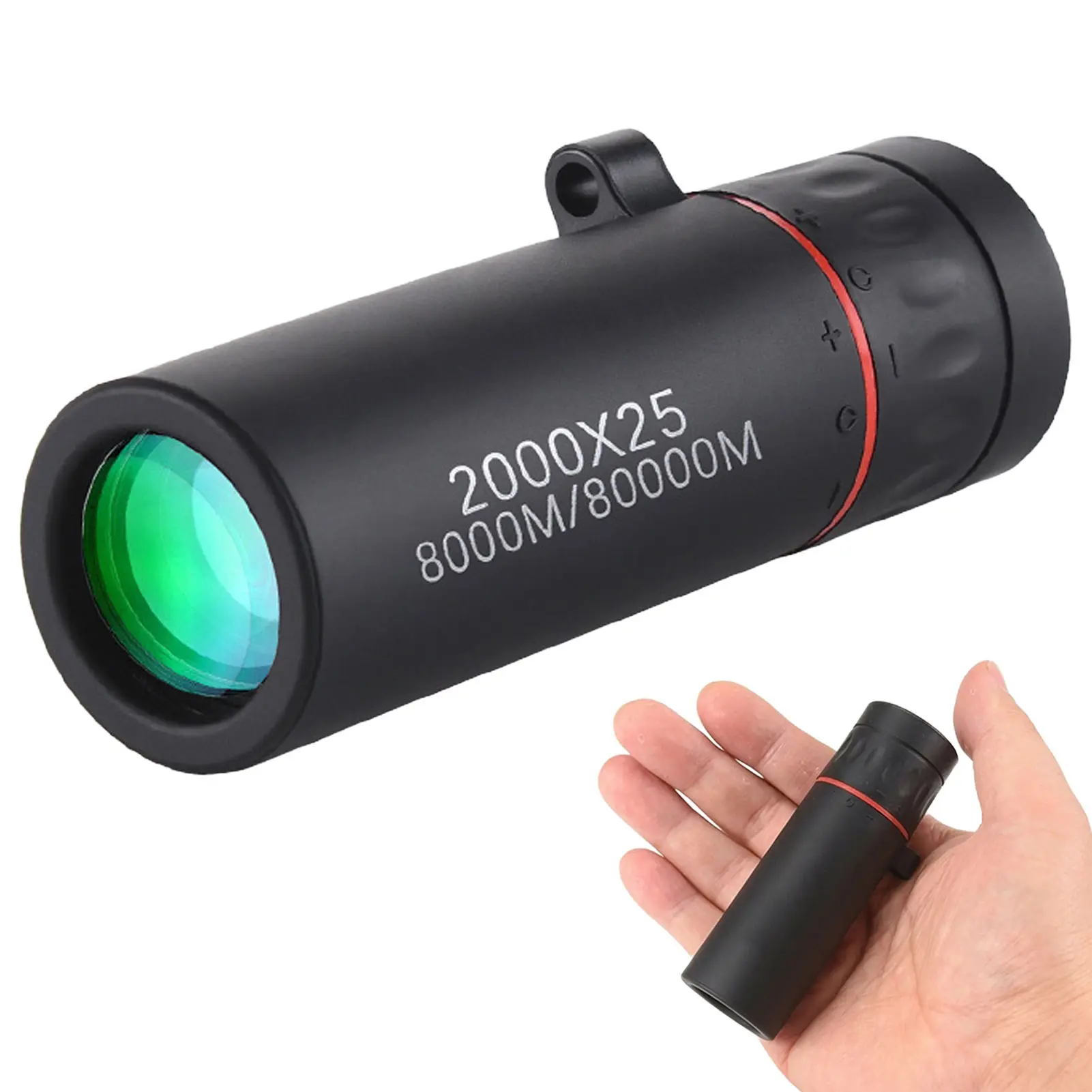 Mini télescope monoculaire haute puissance avec zoom pour l'observation des oiseaux, la randonnée, les voyages, la vision HD, l'exploration de la nature, les aventures en plein air